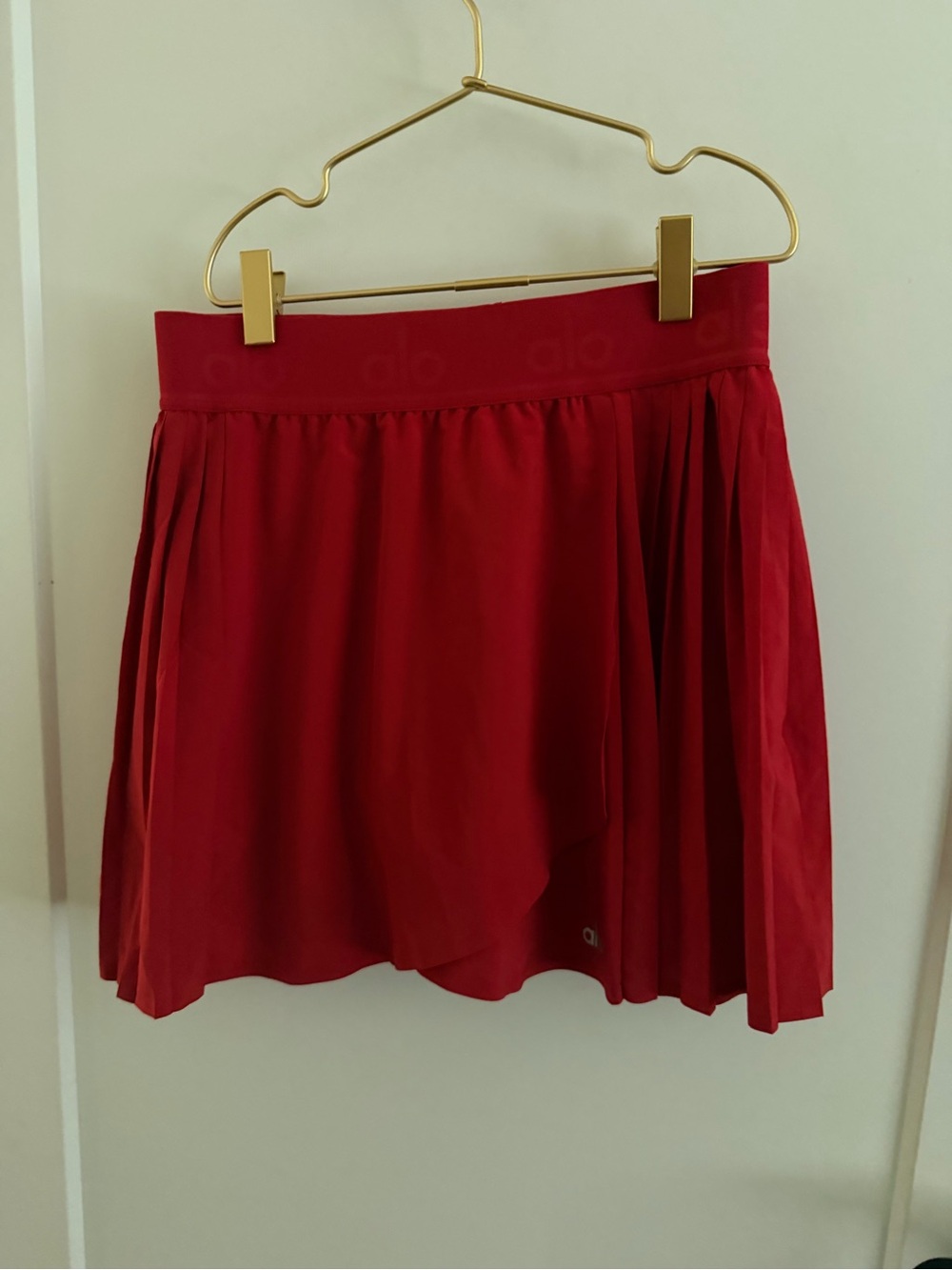 ALO Yoga Red Midi Skirt